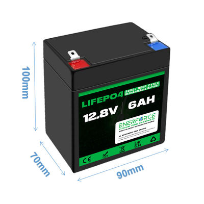 12V 6Ah Lifepo4 μπαταρία για Fishfinder παιδικά σκούτερ παιχνίδια τροχούς