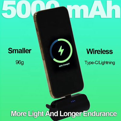 Υπερφωτεινή ταχεία φόρτιση φορητή 5000mAh Power Bank 96g με ενσωματωμένο κάλυμμα