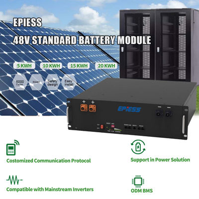 51.2V 5.12KWh 48 Volt Lithium Ion Battery Pack Rack τοποθετημένο για αποθήκευση ενέργειας