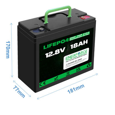 12V 18Ah LiFePO4 επαναφορτιζόμενη μπαταρία για ηλεκτρικά τριποδήλατα