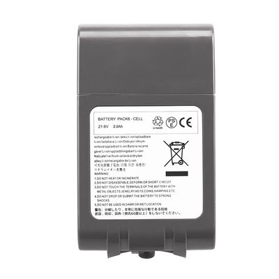 21.6v 2000mah Dyson V6 ηλεκτρική σκούπα μπαταρία Αντικατάσταση 2.0ah Li Ion μπαταρία