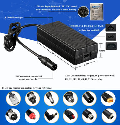 Συσκευές μπαταρίας λιθίου OEM 8S 29.2V 10A 12A 13A 14A Φορτιστή μπαταρίας μοτοσυκλέτας