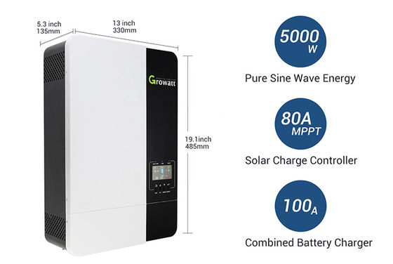 Growatt SPF3500ES SPF5000ES Ηλιακός μετατροπέας 48V εκτός δικτύου για συστήματα ηλιακών πάνελ 5kVA 5kW